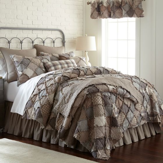 Smoky Mountain Rag Quilt Bedding Collection available at Quilted Cabin Home Decor