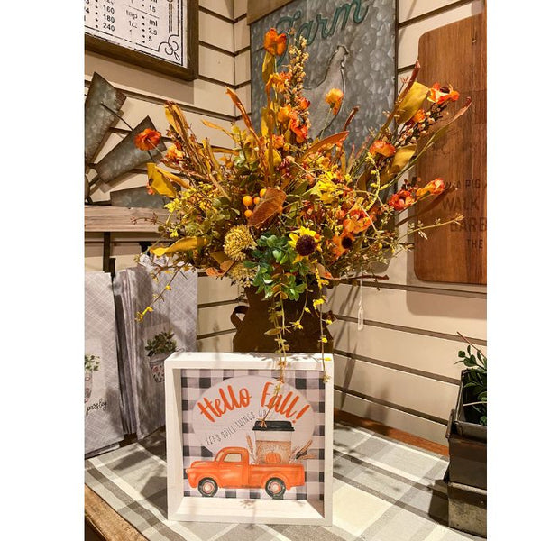 Autumn Goldenrod Wildflower Floral Spray available at Quilted Cabin Home Decor.