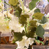 Cream Hydrangea with Silver Dollar Leaves - Two Styles available at Quilted Cabin Home Decor.