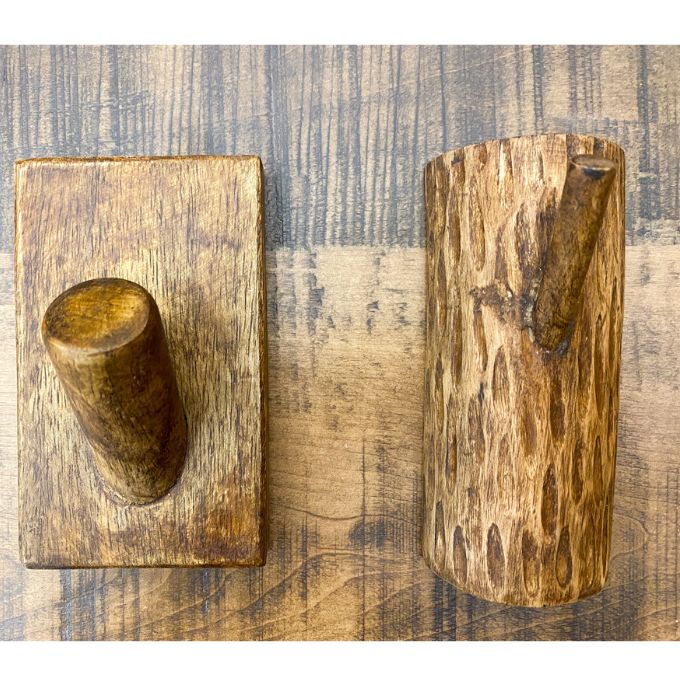 Mango Wood Coat Hooks - Two Styles available at Quilted Cabin Home Decor.