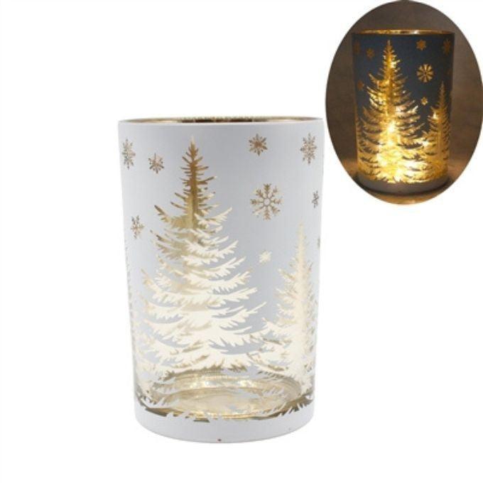 Gold Trees and snowflakes jar available at Quilted Cabin in Airdrie