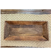 Reclaimed Wooden tray on a textured surface.  Reclaimed Wooden Trays come in three sizes and are available at Quilted Cabin Home Decor