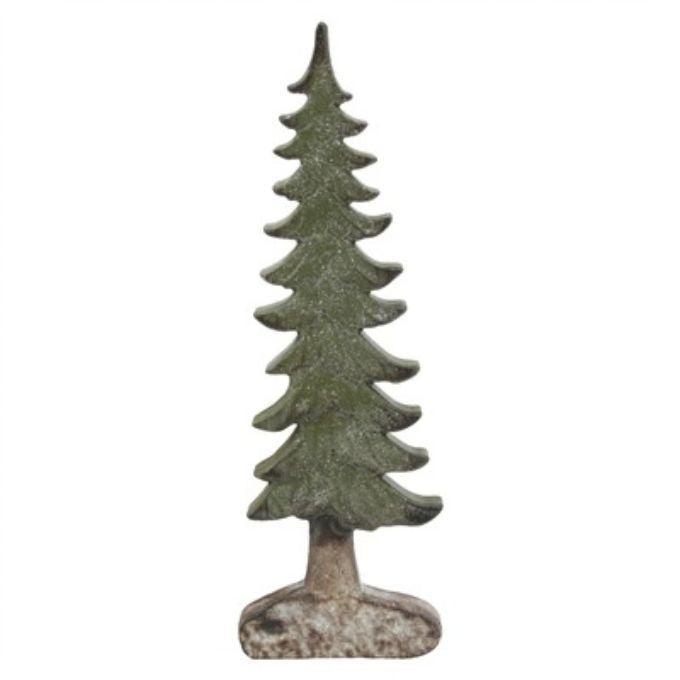 Vintage inspired Christmas Tree with a weathered, distressed finish in soft greens and natural tones.  Tree is available at Quilted Cabin in Airdrie