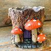 Mushroom Design Cement Planter available at Quilted Cabin Home Decor