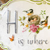 Home is Where We Are Embossed Metal Sign available at Quilted Cabin Home Decor.