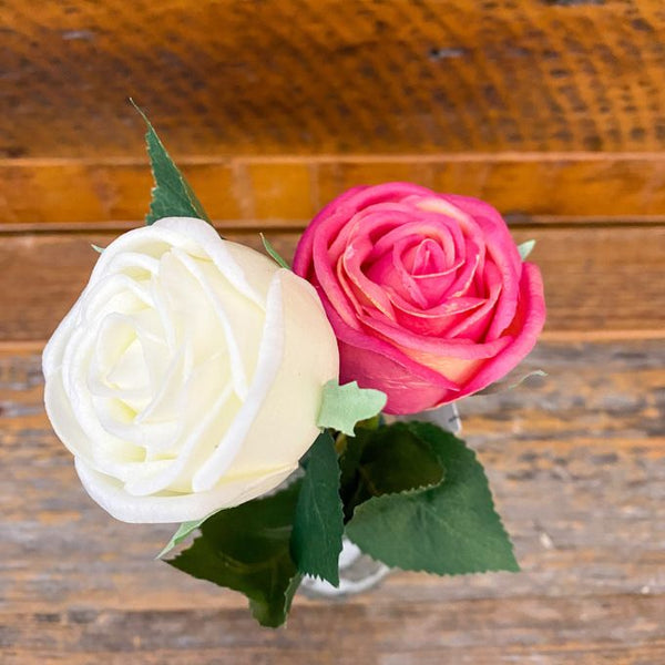 English Rose Stem - Two Colours available at Quilted Cabin Home Decor.