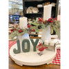 JOY letters available at Quilted Cabin Home Decor.