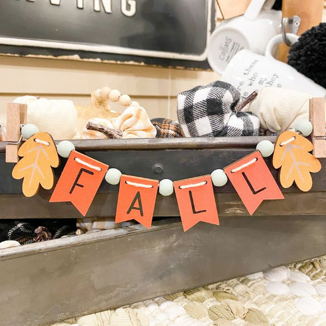 Fall Mini Garland available at Quilted Cabin Home Decor.
