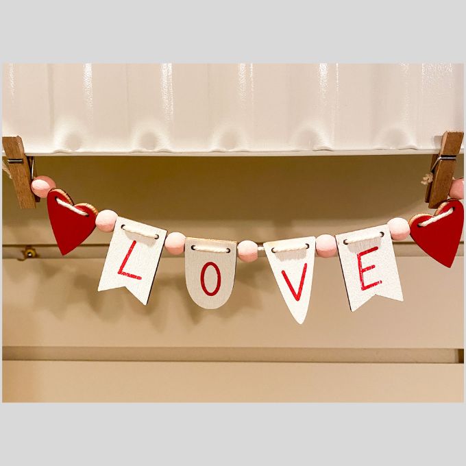 Love Mini Clip Banner available at Quilted Cabin Home Decor.