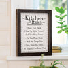 Kitchen Rules Framed Sign available at Quilted Cabin Home Decor.