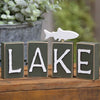 LAKE Letters Block Set available at Quilted Cabin Home Decor.