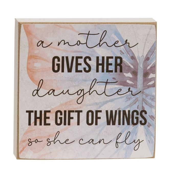 Strong Daughter - Strong Mother Block Signs - Two Assorted available at Quilted Cabin Home Decor.