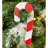 Wooden candy cane ornament available at Quilted Cabin Home Decor.