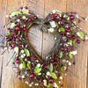 Heart Shaped Berry Wreath available at Quilted Cabin Home Decor.