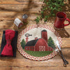 Red Barn Round Braided Placemat available at Quilted Cabin Home Decor.