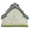 back of Spooky Halloween barn made of resin available at Quilted Cabin in Airdrie