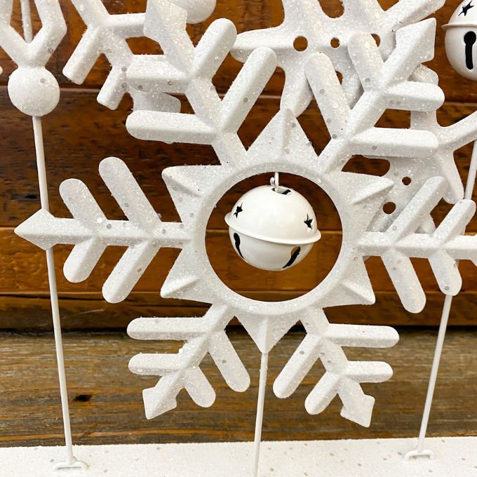 Snowflakes and Bells Tabletop Stand – Quilted Cabin