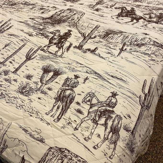 Cowboy Cotton Quilt Set - Two Sizes available at Quilted Cabin Home Decor.