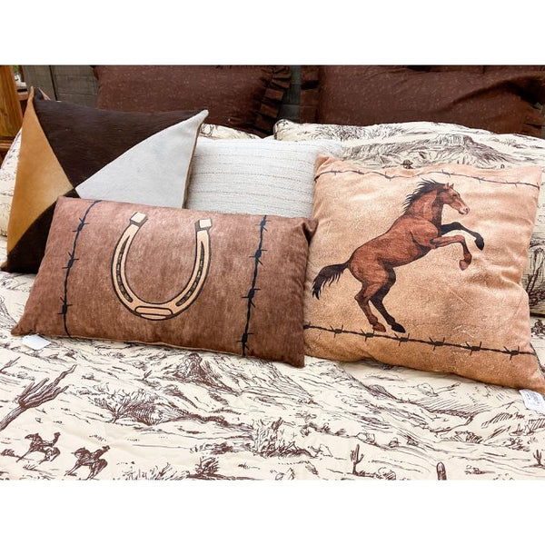 Cowboy Pillows Set of Two available at Quilted Cabin Home Decor.