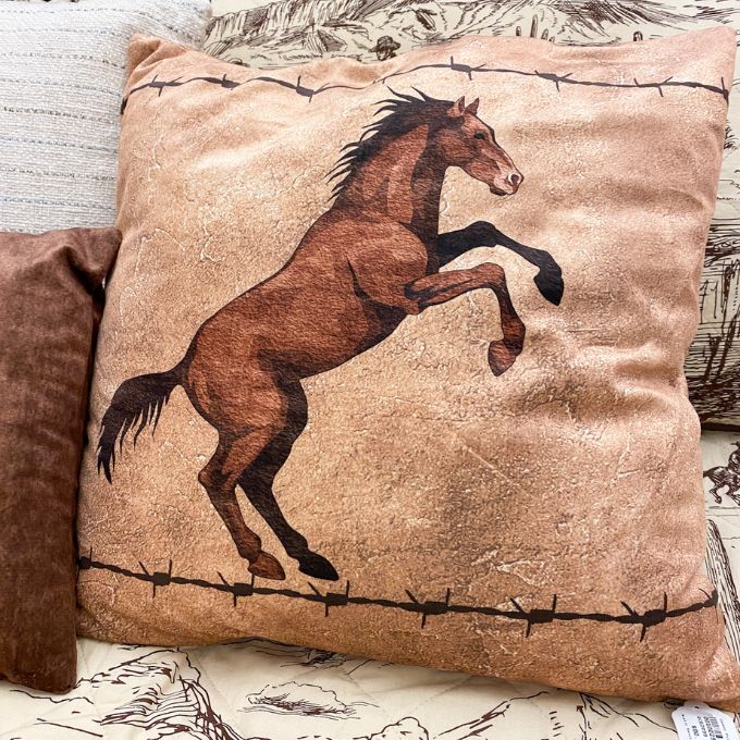 Cowboy Pillows Set of Two available at Quilted Cabin Home Decor.