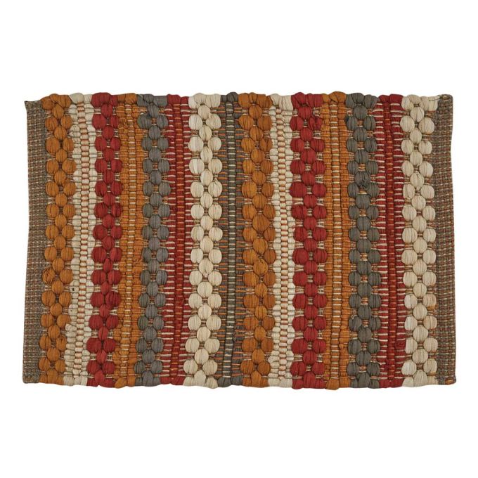 Gathered Pumpkin Woven Placemat available at Quilted Cabin Home Decor.