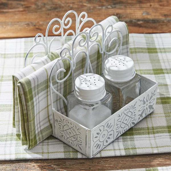 Vintage Style Tile Napkin Holder available at Quilted Cabin Home Decor.