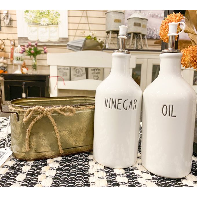 Oil and Vinegar Decanter available at Quilted Cabin Home Decor.