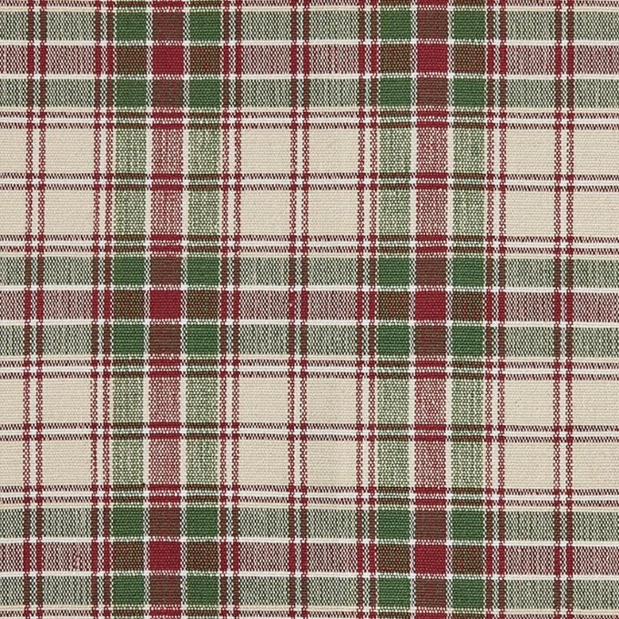 Village Christmas Plaid Table Runners - Two Sizes is a red and green plaid woven table runner. Available at Quilted Cabin Home Decor.