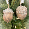 Golden Acorn Ornaments - Two Sizes available at Quilted Cabin Home Decor