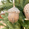 Golden Acorn Ornaments - Two Sizes available at Quilted Cabin Home Decor