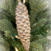 Golden Skinny Pinecone Ornament available at Quilted Cabin Home Decor.