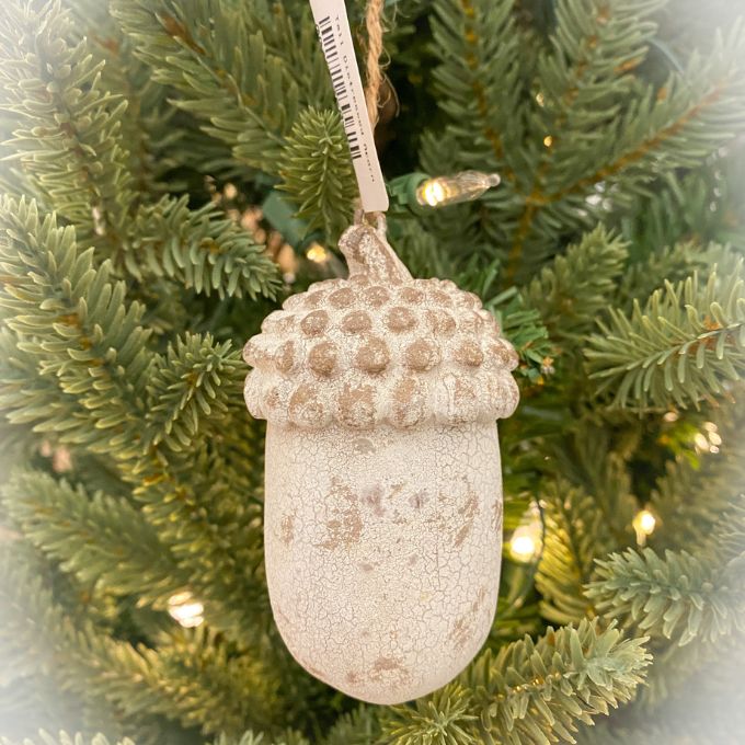 Tall Distressed Acorn Ornament available at Quilted Cabin Home Decor