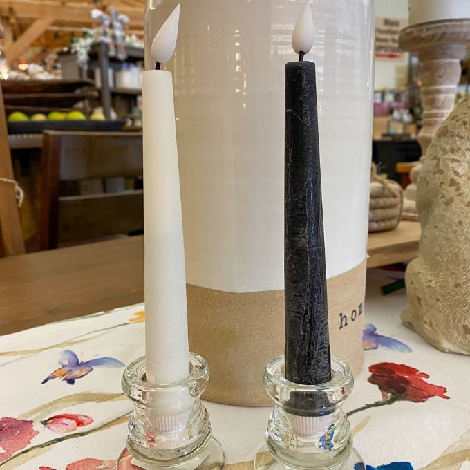 Timer LED Taper Candles - Two Colors available at Quilted Cabin Home Decor.