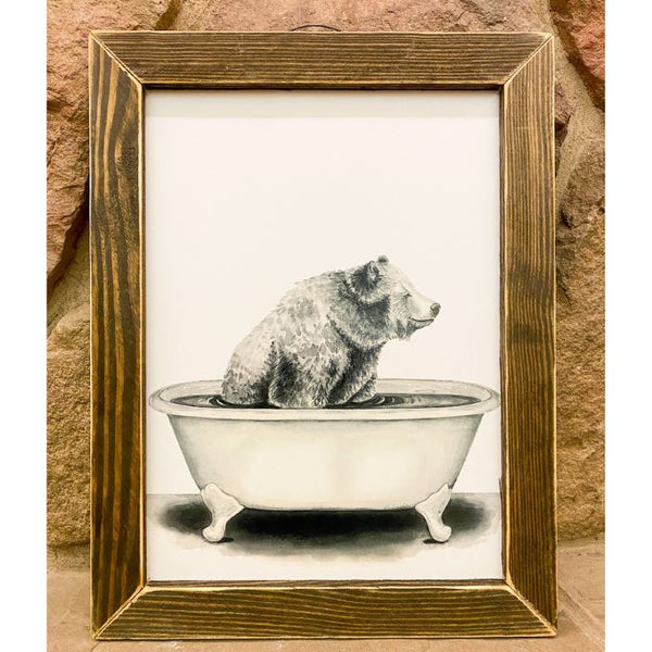 Bear in the Bathtub Picture available at Quilted Cabin Home Decor.