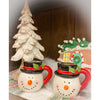 Snowman Cup Salt and Pepper Shakers available at Quilted Cabin Home Decor.