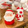 Santa and Deer Salt and Pepper Shaker Set available at Quilted Cabin Home Decor.