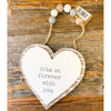  Dibs on Forever Heart with Beads Hanger available at Quilted Cabin Home Decor