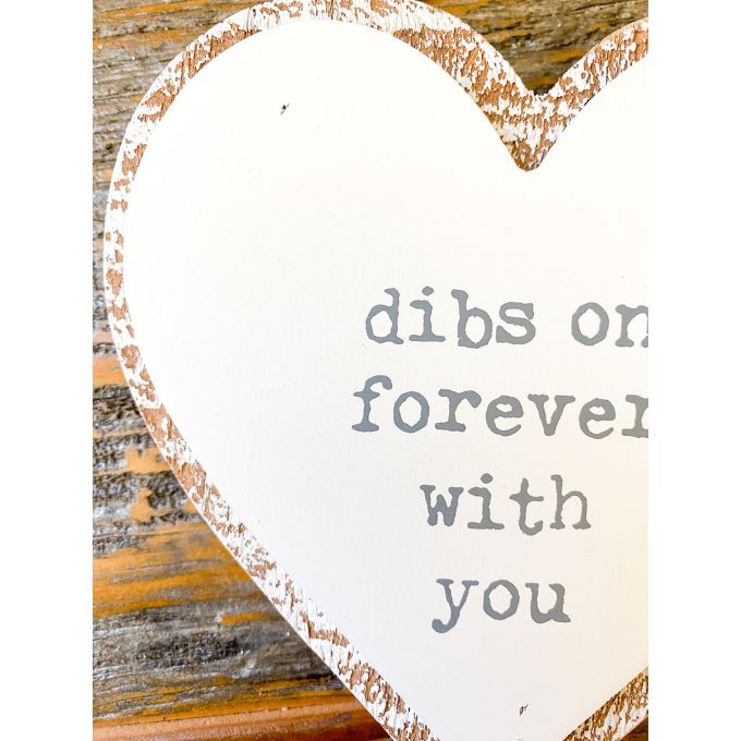  Dibs on Forever Heart with Beads Hanger available at Quilted Cabin Home Decor