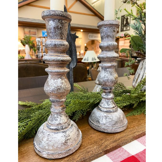Vintage Candle Holder available at Quilted Cabin Home Decor.