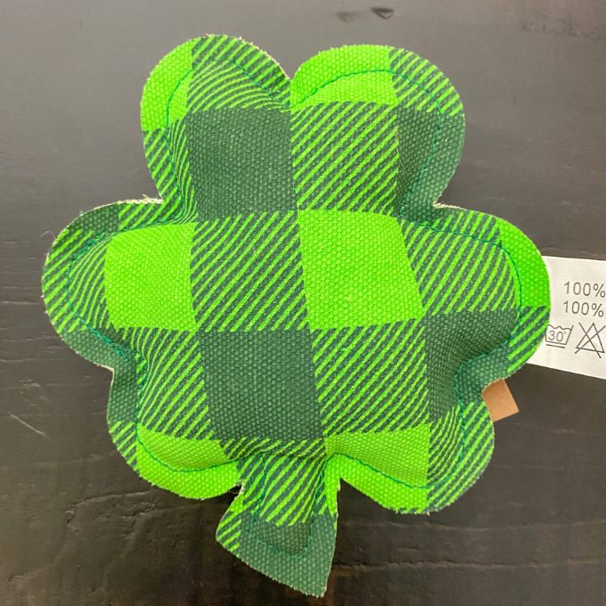 Green Check Fabric Shamrock available at Quilted Cabin Home Decor.