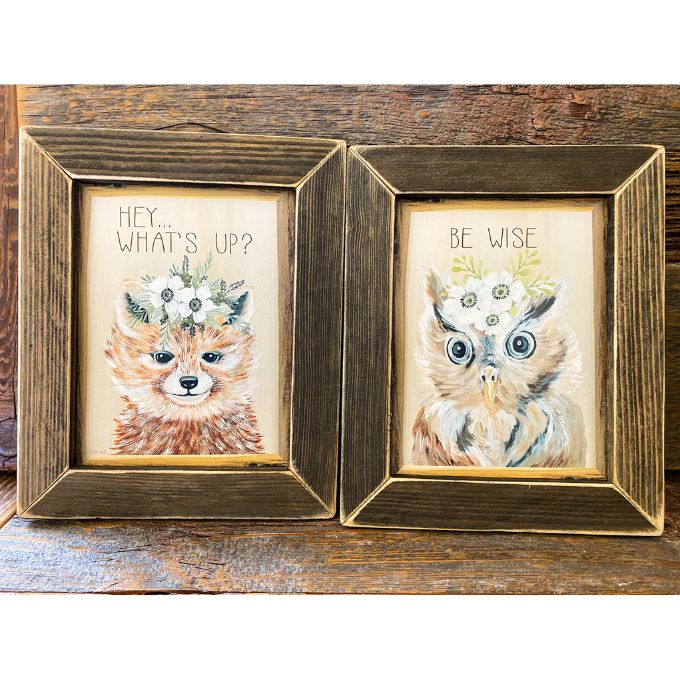 Be Wise Owl Sign available at Quilted Cabin Home Decor.