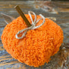 Orange Fleeced Fabric Pumpkin is available at Quilted Cabin Home Decor.