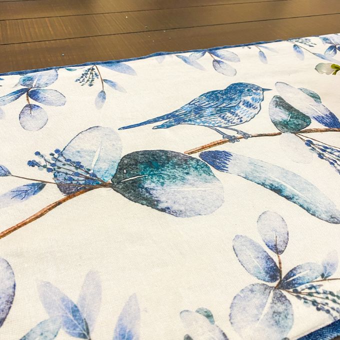 Bluebird Table Runner - 56" is available at Quilted Cabin Home Decor.