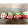 Fabric Strawberry Bowl Fillers - Set of Four available at Quilted Cabin Home Decor.