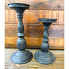 Dark Gray Candle Holders - Two Sizes available at Quilted Cabin Home Decor.