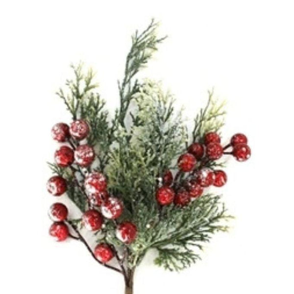 Holiday Cedar Spray 12" long available at Quilted Cabin in Airdrie