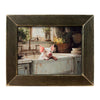 Farmhouse Kitchen Painting of a pig in a kitchen sink with a rustic wooden frame available at Rustic Ranch Furniture in Airdrie
