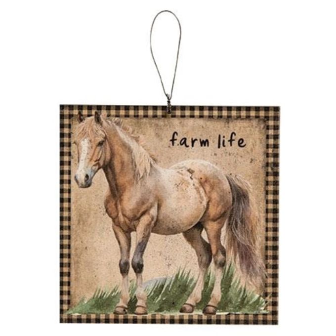 Farm Life Horse Portrait Small Sign available at Quilted Cabin Home Decor.