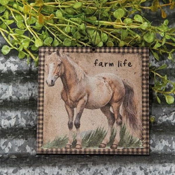 Farm Life Horse Portrait Small Sign available at Quilted Cabin Home Decor.