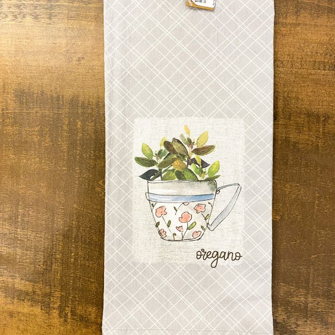 Herb Garden Dishtowel - Three Styles available at Quilted Cabin Home Decor.